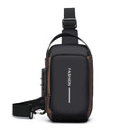 Men's Fashion PU Leather Anti-Theft Casual Crossbody Chest Bag
