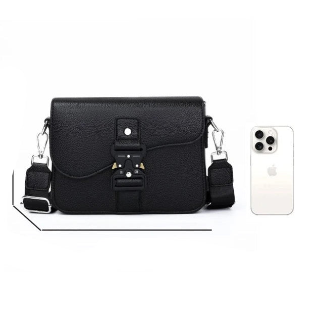 Men's Fashion PU Leather Minimalist Crossbody Messenger Bag