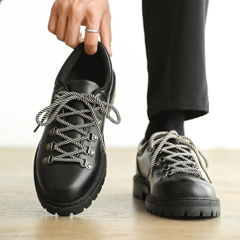 Men's Fashion Color Block Round Toe Flat Casual Shoes