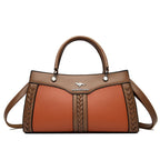 Women's Multi Layered Soft Leather Shoulder Crossbody Bag