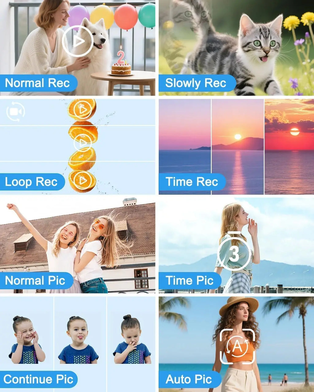 Portable Auto Focus Dual Screen Digital Camera 5K