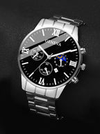 CMK Men's Quartz Watch Set with Bracelet and Necklace