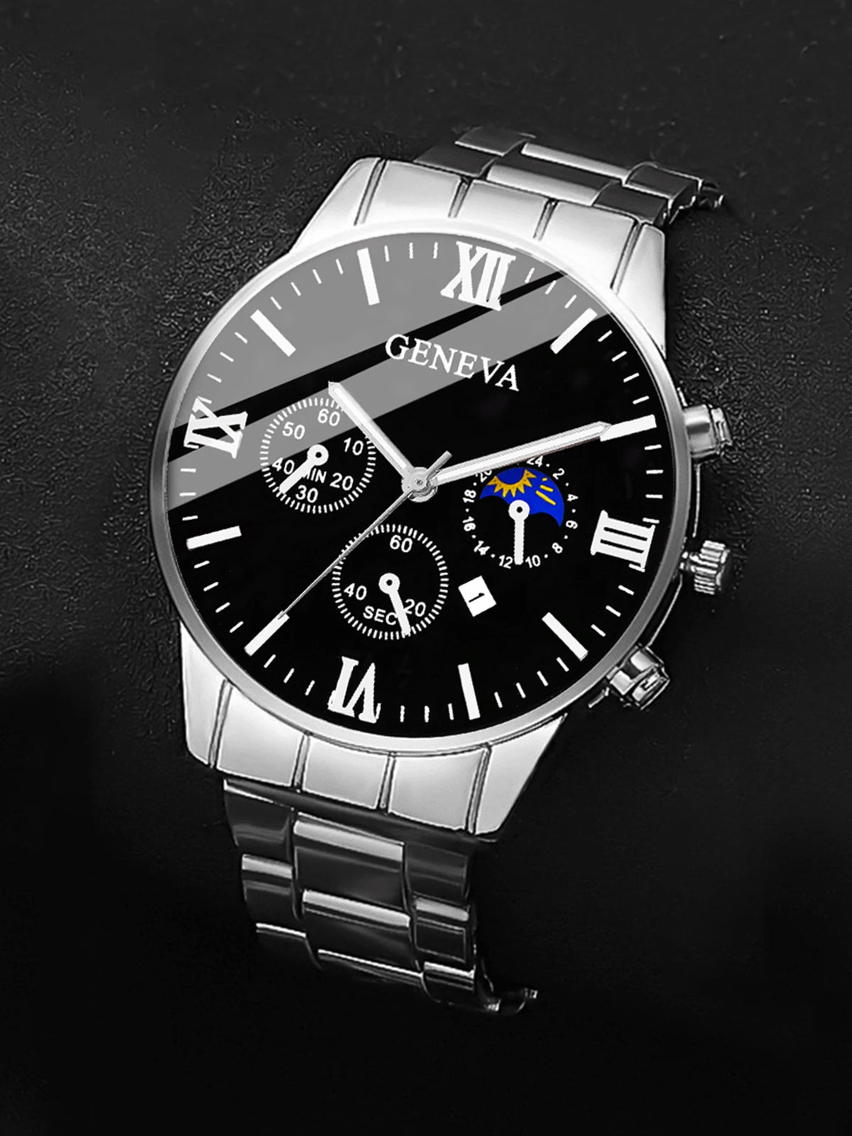 CMK Men's Quartz Watch Set with Bracelet and Necklace