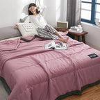 Double Sided Cooling Blanket and Breathable Cotton Quilt