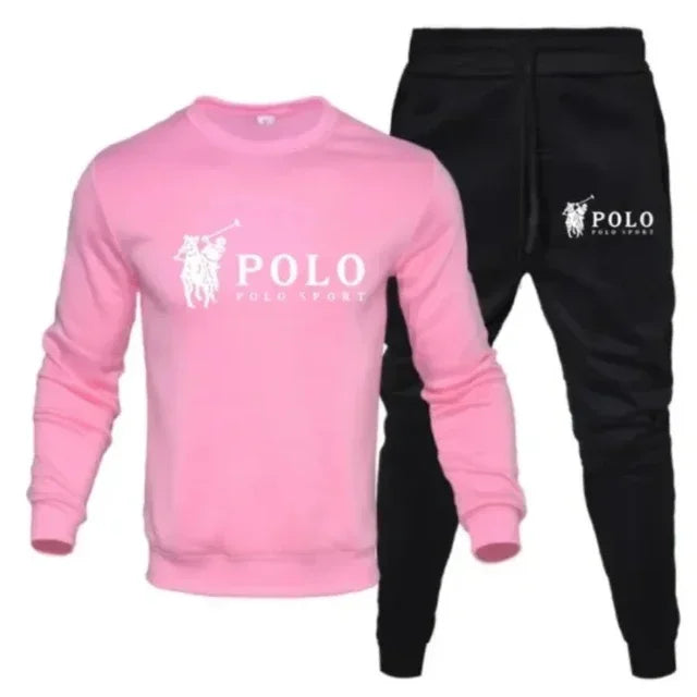 Men's Casual Crewneck Sweatshirt and Jogger Pants Tracksuit Set