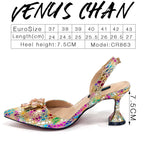 Women's Pointed Toe Rhinestone Heels and Handbag Set