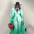 Men's Tailored Three-Piece Blazer Vest and Pants Suit