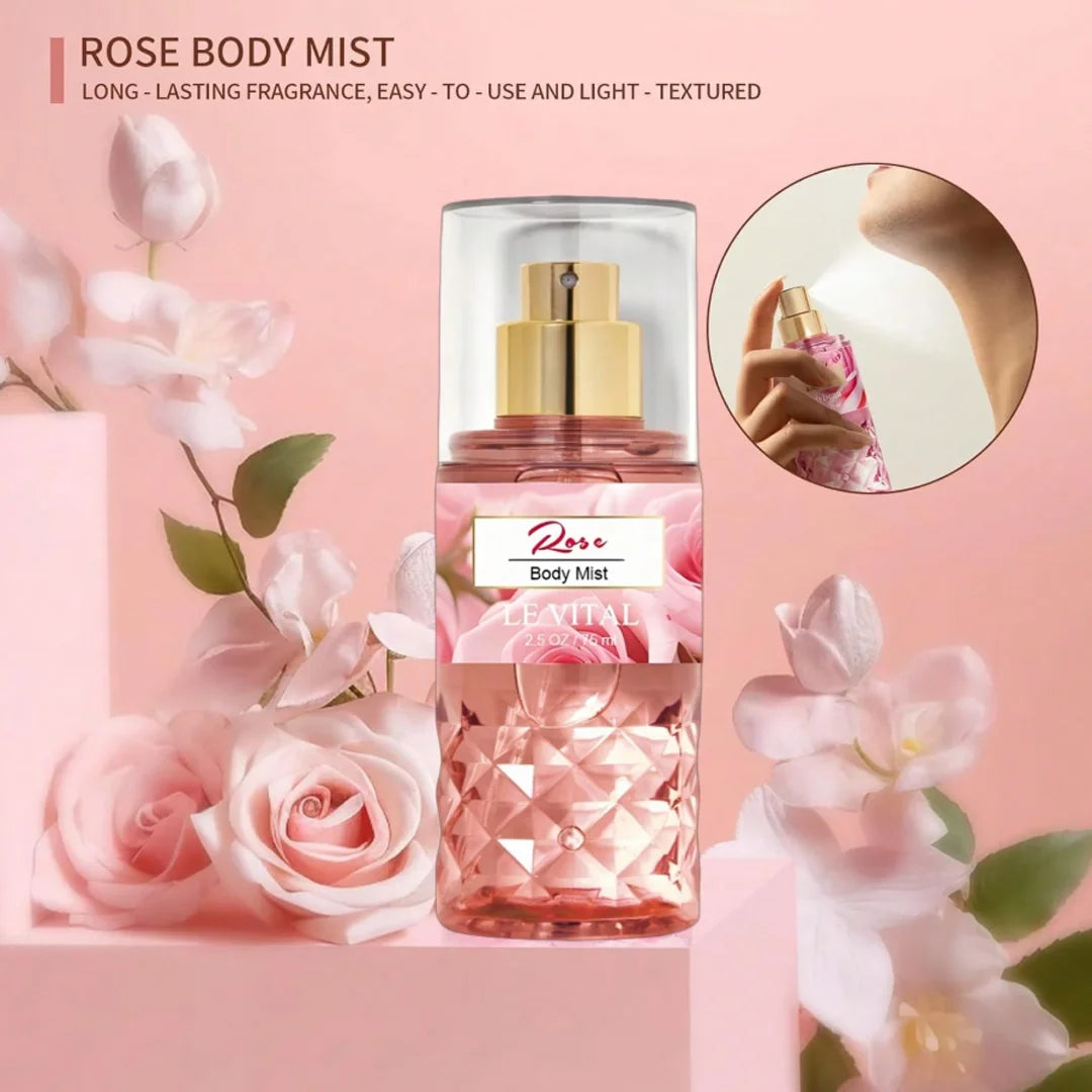 3-Piece Rose Scented Shower Gift Set for Women