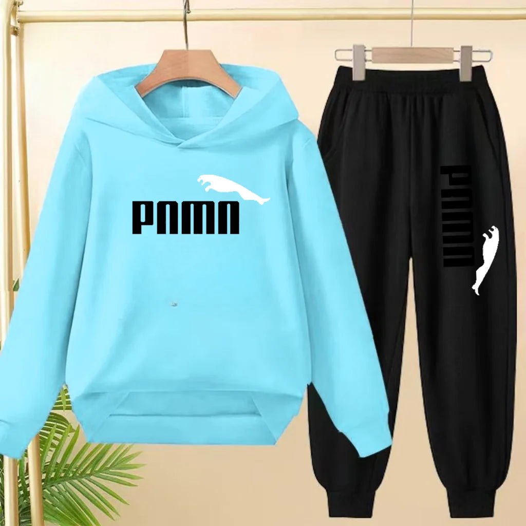 Kids' Letter Printed Hoodie Pants Two-Piece Set