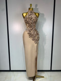 Women's Flower Hollow Out Sleeveless Knitted Bandage Dress