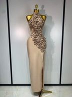 Women's Flower Hollow Out Sleeveless Knitted Bandage Dress