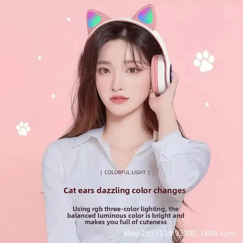 Illuminated Cat Ear Wireless Bluetooth Over-Ear Headset STN-28