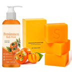 Unisex Persimmon Deodorizing Cleansing Soap Bar and Body Wash
