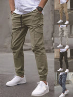 Men's Casual Solid Color Pocket Jogging Pants