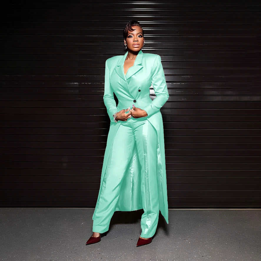 Men's Tailored Two-Piece Blazer and Pants Suit