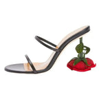 Women's Flower Open Toe High Heel Sandals
