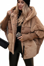 Women's Loose Fit Hooded Cotton Jacket Coat