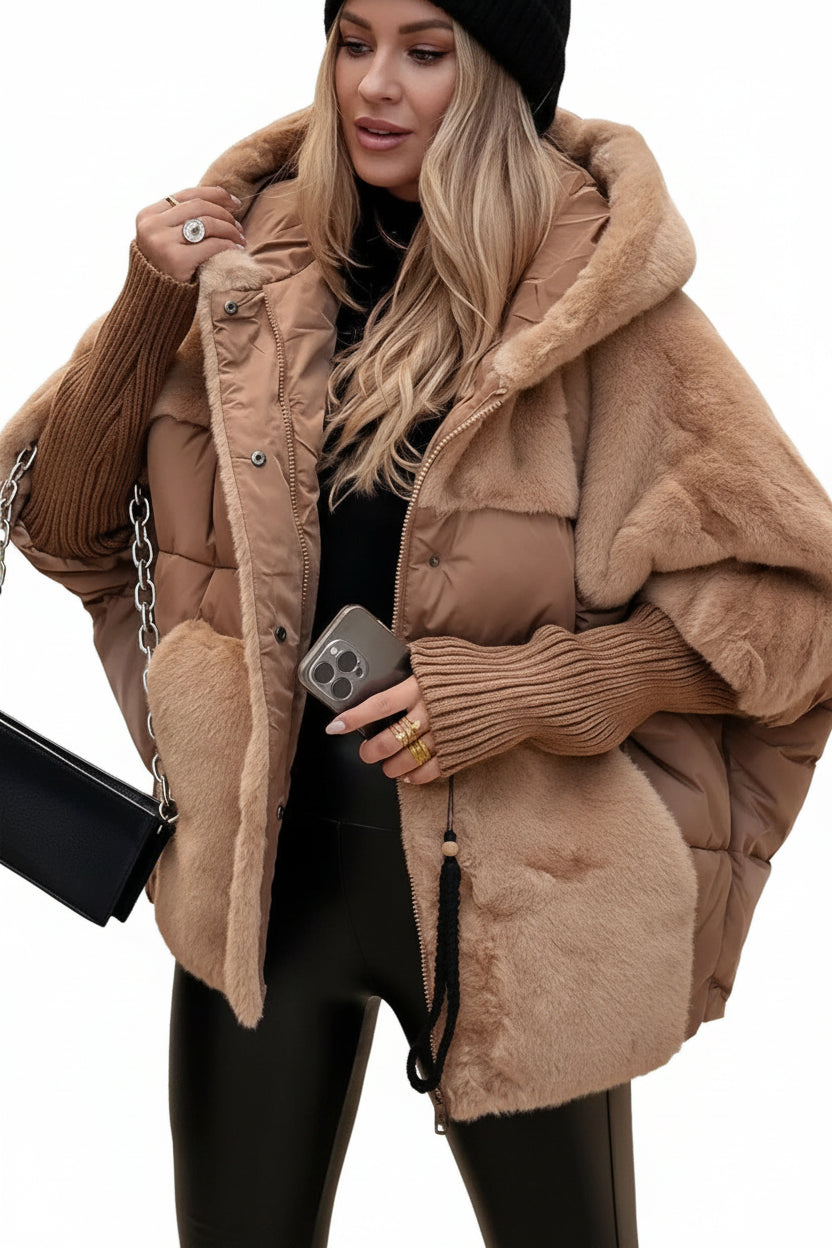 Women's Loose Fit Hooded Cotton Jacket Coat