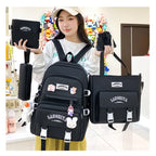 Girls' Casual Harajuku School Backpack 5-Piece Bag Set