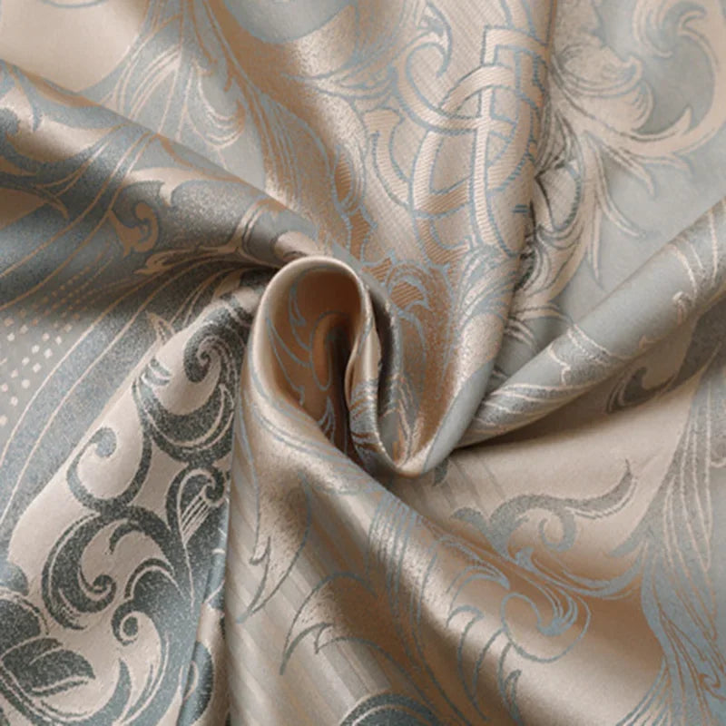 European Satin Jacquard Duvet Cover and Smooth Bedding Set