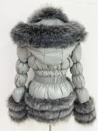 Women's Thick Warm Hooded Faux Fur Coat Y333