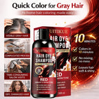 Unisex 4-in-1 Vibrant Red Fast Hair Color Dye Shampoo YU-01-185 3.4 fl oz