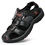 Men's Casual Outdoor Leather Sandals Roman Beach Shoes