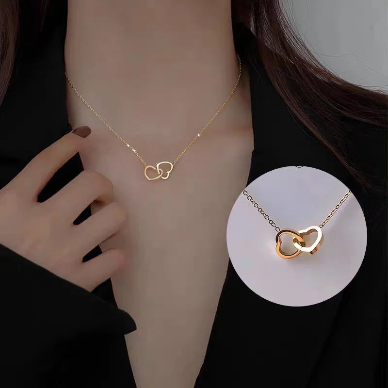 Women's Custom Names Heart Pendant Necklace