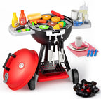Kids 34 PCS BBQ Grill Pretend Cooking Kitchen Utensils Toy Set