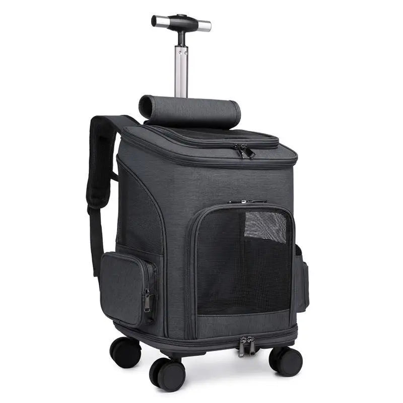 Large Capacity Breathable Pet Trolley Bag