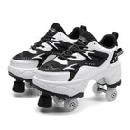 Kids' Breathable Mesh Four-Wheel Roller Skate Sneakers SY119