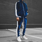 Men's Casual Velvet Jacket and Pants Tracksuit Set