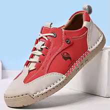 Women's Handmade Leather Casual Shoes British Style Retro Sneakers
