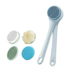 Waterproof Electric Body Brush with Long Handle and Rotatable Heads