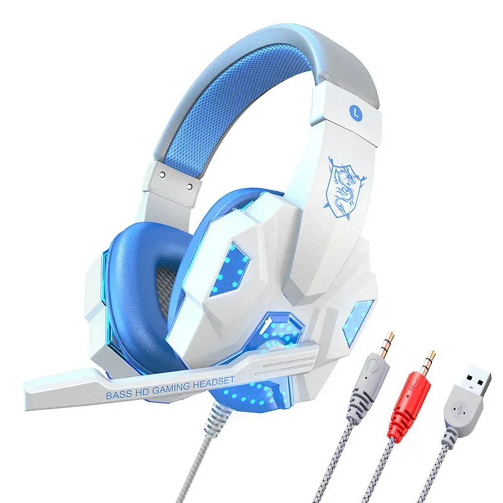 Stereo Wired Gaming Headset for PC and PS5 Over-Ear Headphones
