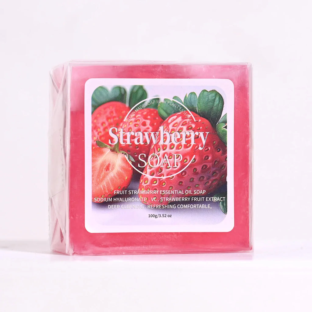 Strawberry Plant Essential Oil Handmade Bath Soap 3.5 oz