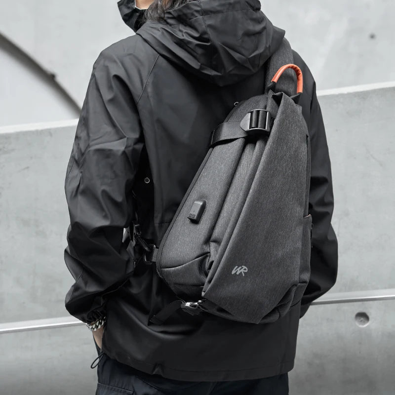 Unisex Anti-Theft Nylon Crossbody Chest Sling Backpack 3050