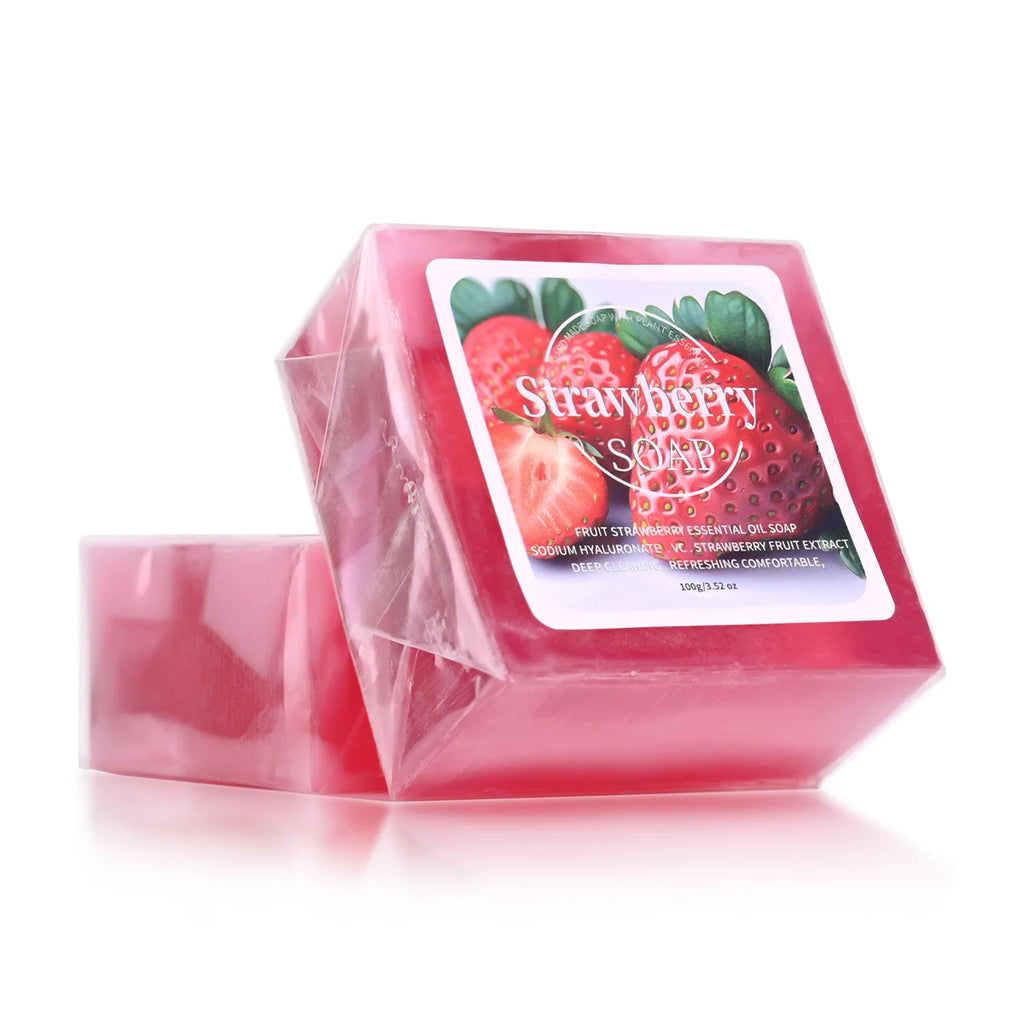 Strawberry Plant Essential Oil Handmade Bath Soap 3.5 oz