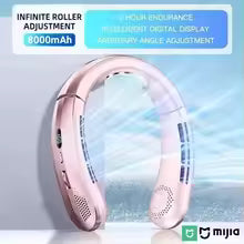 Portable Bladeless Hanging Neck Fan with LED Digital Display 2027