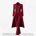 Women's Tailored Two-Piece Blazer and Pants Suit