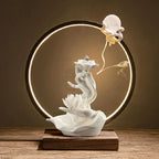 Buddha's Hand Lotus LED Backflow Incense Burner and Tabletop Ornament