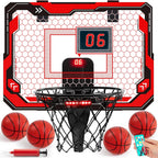 Kids Indoor Light Up Over the Door Basketball Hoop Set