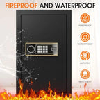 Large Keypad Home Safe and Fireproof Security Box