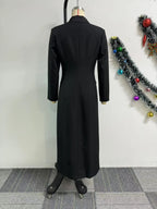 Women's Double Breasted Notched Maxi Blazer Dress