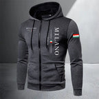 Men's Casual Zip Hooded Sweatshirt and Drawstring Pants Set