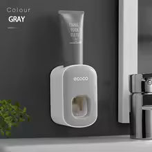 Wall Mount Automatic Toothpaste Dispenser with Magnetic Toothbrush Holder