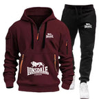 Men's Casual Hooded Sweatshirt and Sports Pants Tracksuit Set