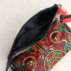 Vintage Embroidered Ethnic Style Long Wallet Wristlet Clutch Bag