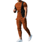 Men's 3D Print Round Neck T-Shirt and Shorts Set