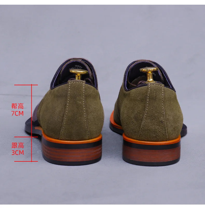 Men's Suede Genuine Leather Sewing Casual Oxford Shoes